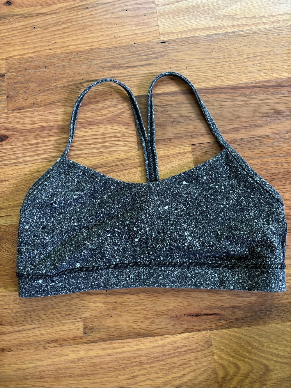 lululemon athletica Speckled Black Glitter Bralette